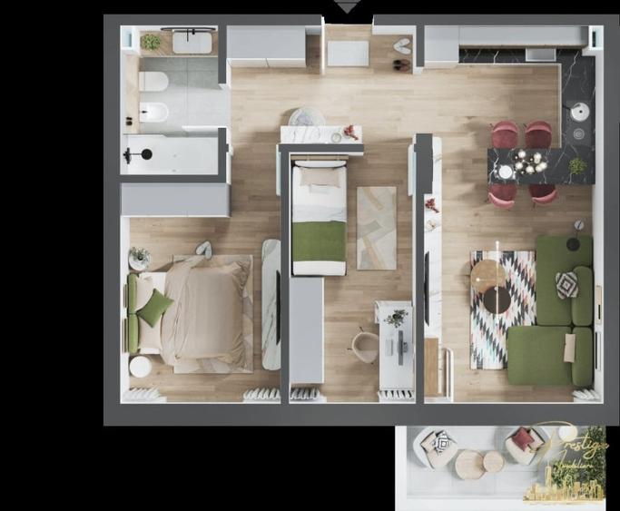 Apartament cu 3 camere tip Bonn de vanzare in Prima Urbana 3-Oradea - 9