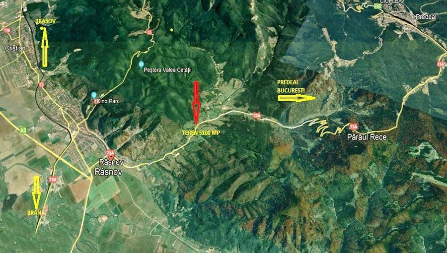 Teren superb Rasnov cu priveliste si rau - 1