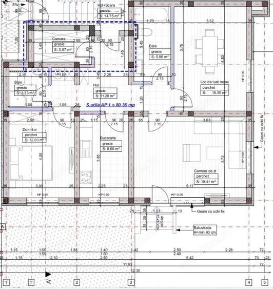 Apartament Giroc 3 camere 2 bai 81mp utili si GRADINA 70MP - 1