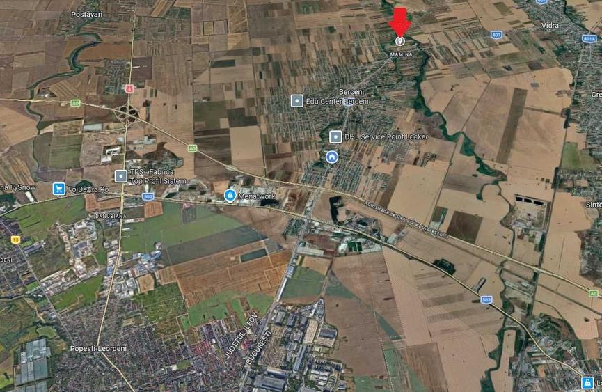 Teren 488mp Vidra Soseaua Principala dintre Berceni si Dobreni 90 euro - 2