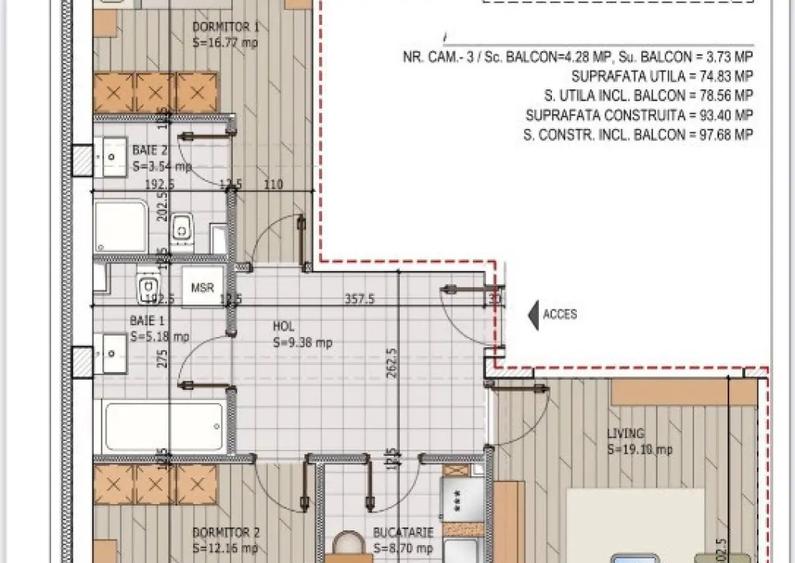 Apartament 3 camere Pallady adiacent Titan Salajan bloc nou - 5