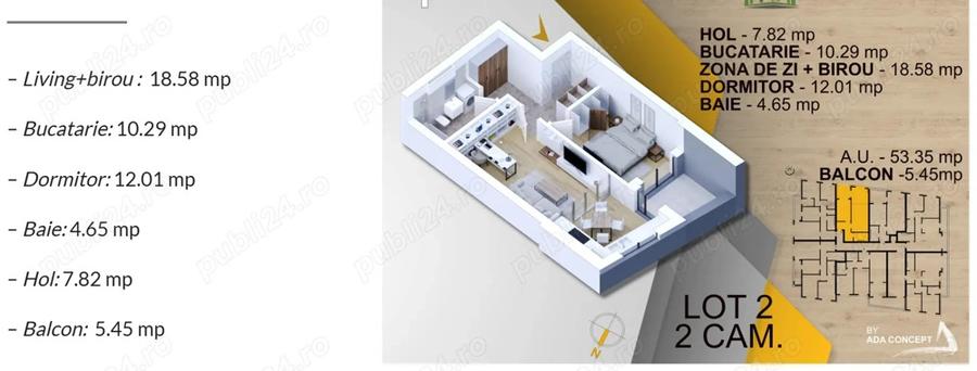 Apartament 2 camere - 102.000 Euro + TVA, ansamblu rezidential - Titan - Comision 0 - 10