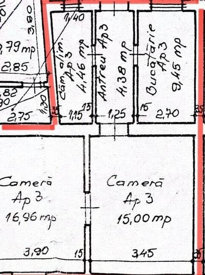 Apartament 2 camere, 50mp, curte comuna, zona Fabric - An... - 1