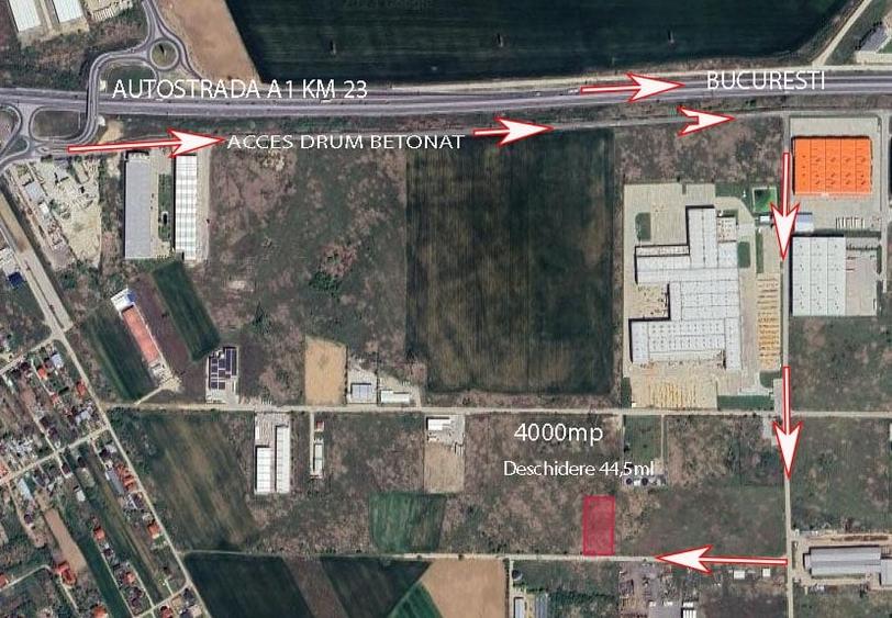 Vanzare teren A1 - Autostrada Bucuresti - Pitesti, KM 23 - 1