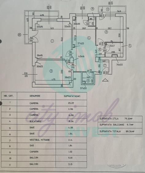 Apartament cu 3 camere decomandat, mobilat în Armeneasca