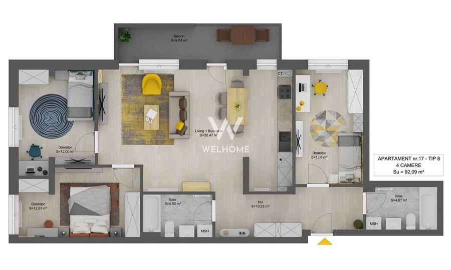 Apartament 4 camere intabulat - Sibiu - 3