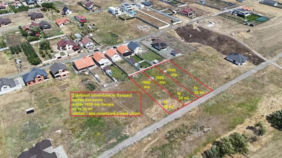 Terenuri intravilane 1000 mp Sanpaul fs.20 ml cu utilitati 39500 euro - 4
