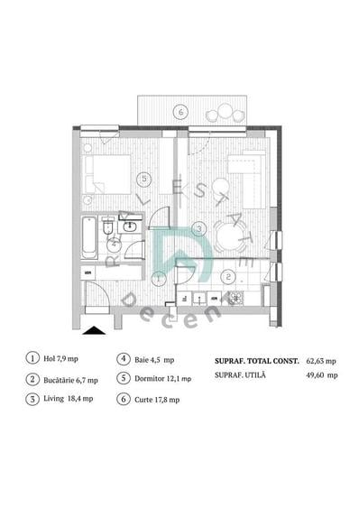 Apartament cu 2 camere în Central