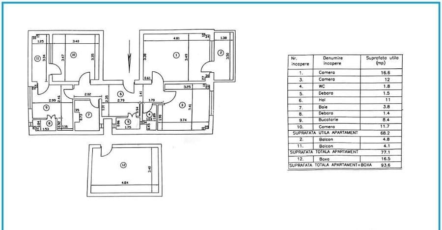 HANUL HAIDUCILOR - APARTAMENT 3 CAMERE, ETAJ 1