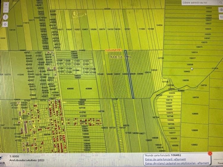 Teren extravilan la iesirea din Sanandrei spre Carani pe partea dreapta, cuprins - 2