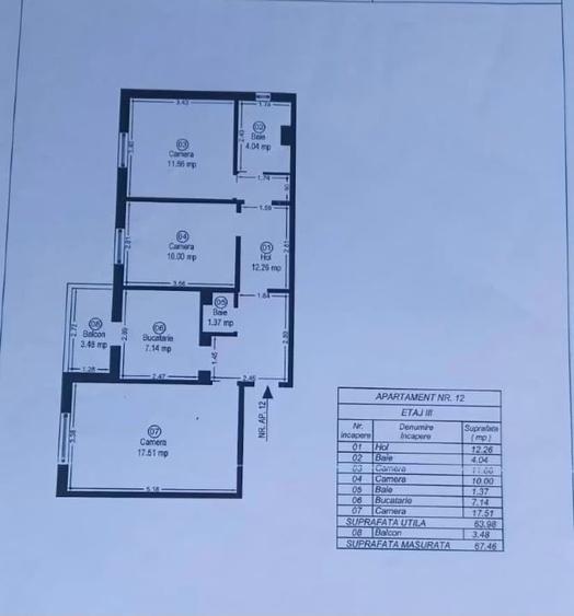 Apartament cu 3 camere decomandat, mobilat în Girocului