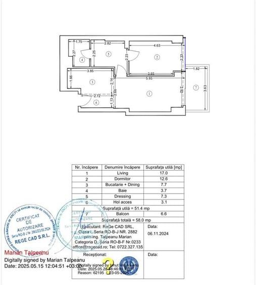 Apartament cu 2 camere decomandat în Floreasca