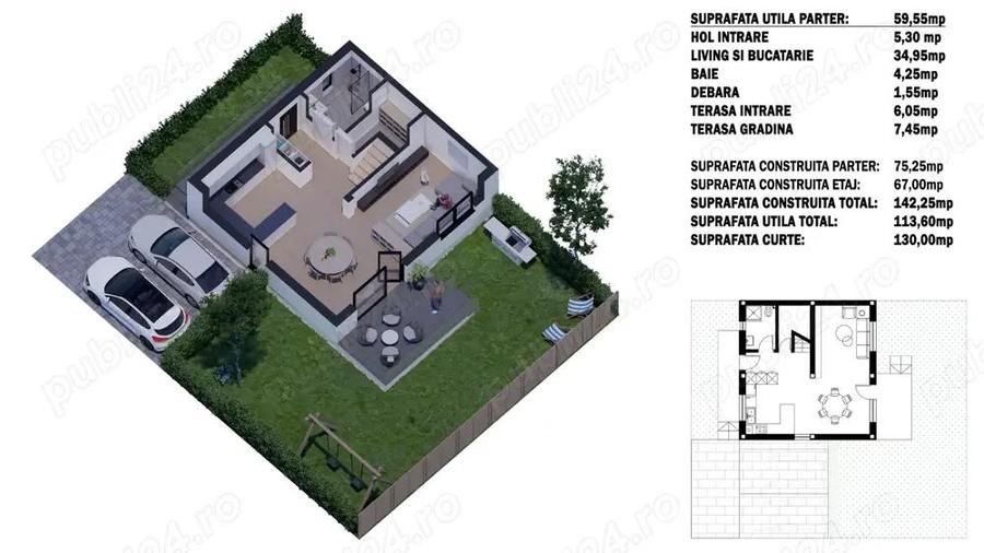 Casa noua in cartier reziden?ial, P+1 avand 120 mp utili, curte, 2 parcari Draga?ani - 4
