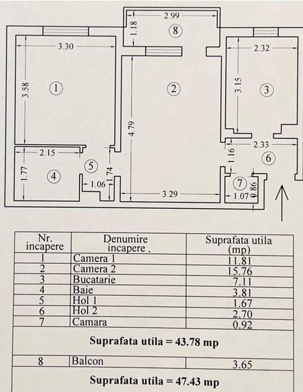 Apartament 2 camere Tomis 2/Vis-a-Vis de Spitalul Judetean - 1