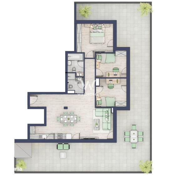 Penthouse terasa 107mp, Sibiu, Turnisor - 8