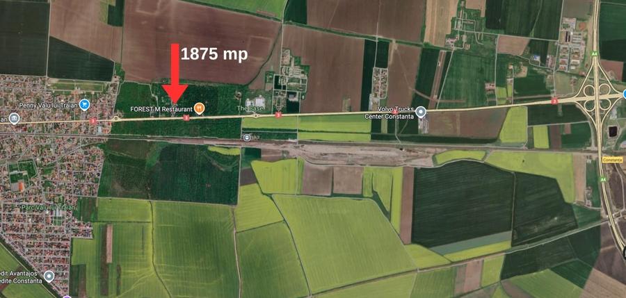 Teren in mijlocul padurii Valu lui Traian 1875 mp si cladire 450 mp hala - 1