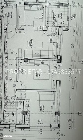Apartament cu 3 camere decomandat în Sud