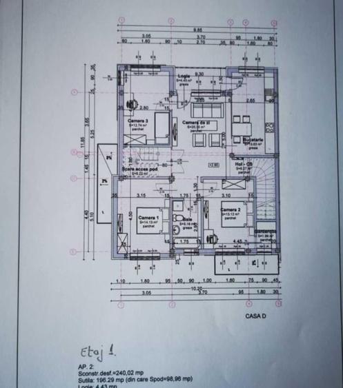 Apartament la casa, 4 camere, 97mp + pod 99 mp, curte 45mp si parcare, Petrom - 1