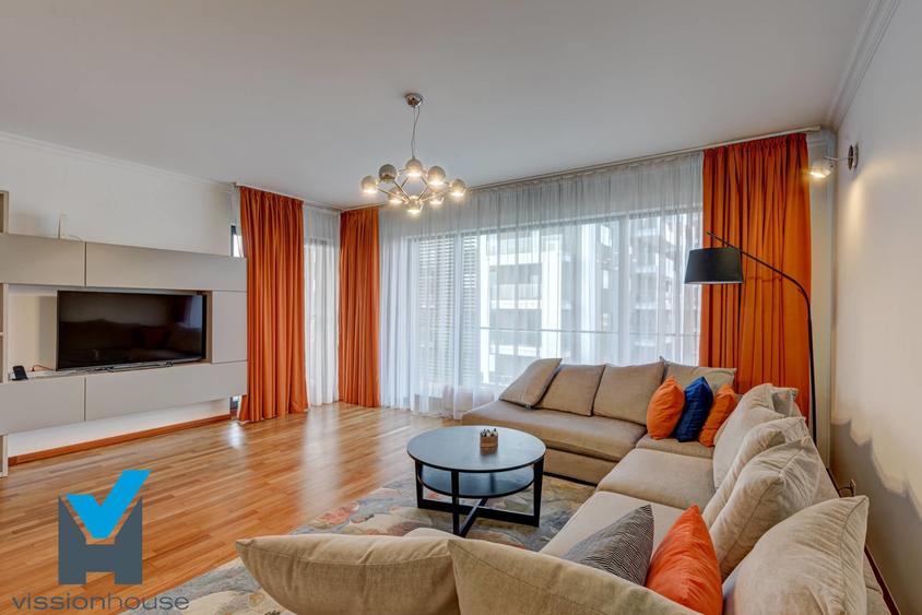 Apartament cu 4 camere decomandat, mobilat în Herăstrău