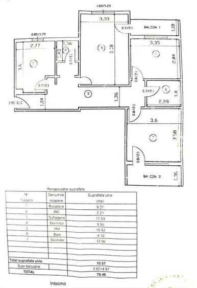 Apartament 3 camere decomandat, bloc 1994 - Valea Lupului - 8