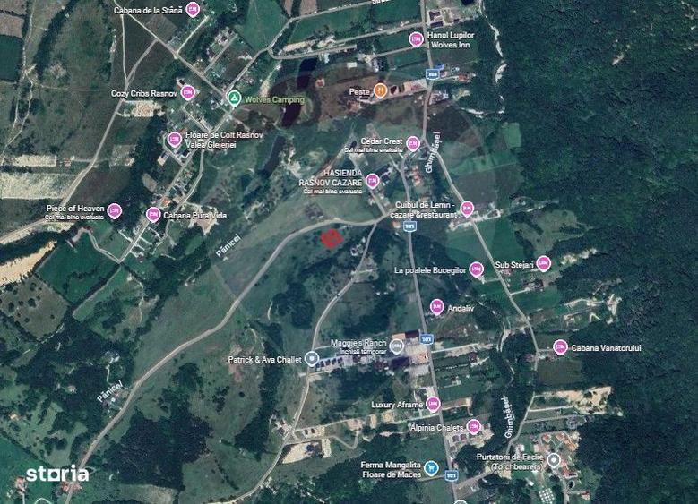 Teren extravilan Rasnov , Glajerie-Str Poiana velicanului, 1100mp - 1