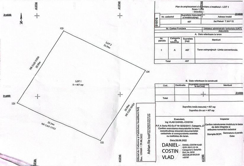 Teren Intravilan 468 mp -La 500 m de Peugeot Craiova - 1