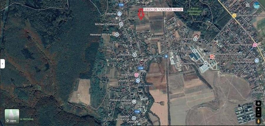 Teren Construcții intravilan de 561 mp, în Exterior Nord