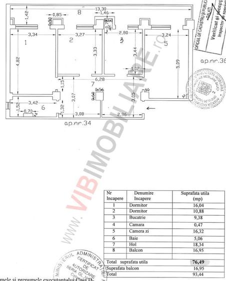 Apartament cu 3 camere în Mazepa 1