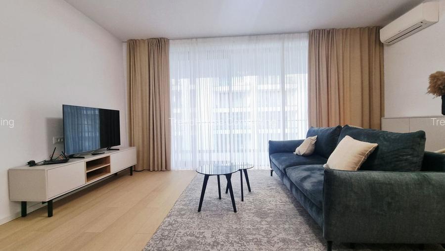 Apartament cu 2 camere semidecomandat, mobilat în Băneasa