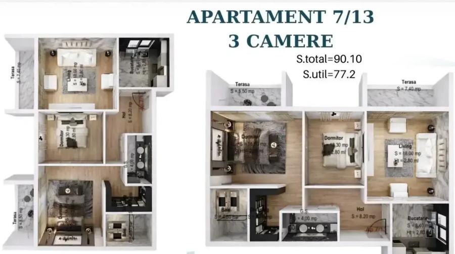 3 camere 2 bai 2 balcoane | 10 minute Metrou | premium | Bloc Boutique - 2