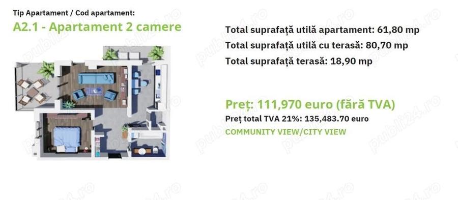 C 1556 De vanzare apartament cu 2 camere in Tg Mures- Green Residence - 3