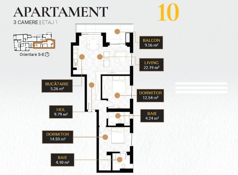 Apartament 3 Camere Unirii de Vanzare - Bloc Nou 2026 - 3