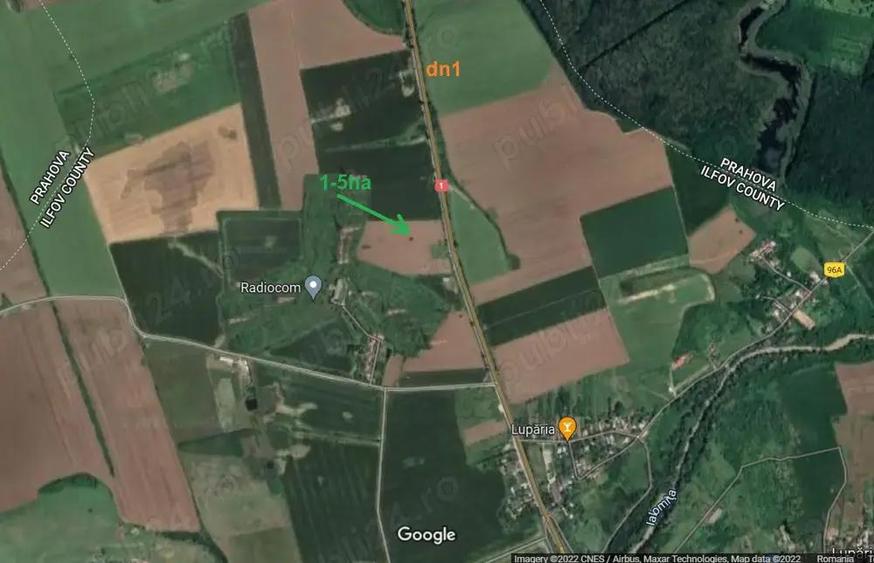 Proprietar, vand teren cu deschidere la DN1, zona Ciolpani, suprafata 1ha - 1