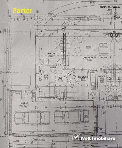 Casa cuplata cu doua unitati locative, Tauti, D+P+1+Pod, SU 255 mp, teren 400 mp - 1