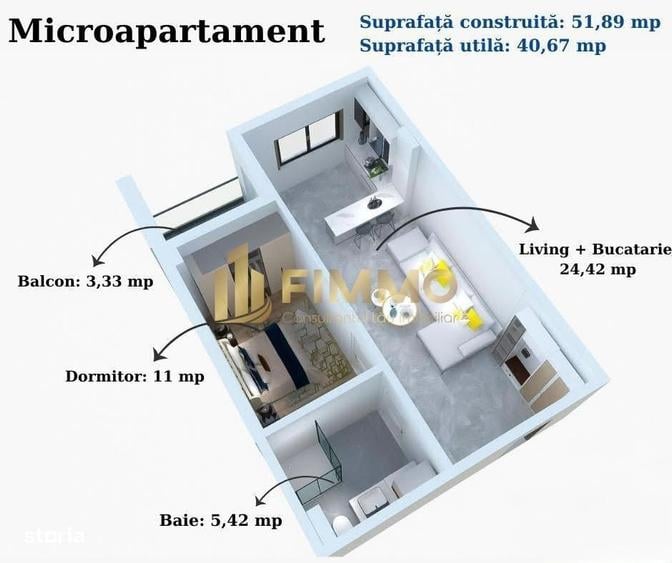 Apartament cu 2 camere în Paltin