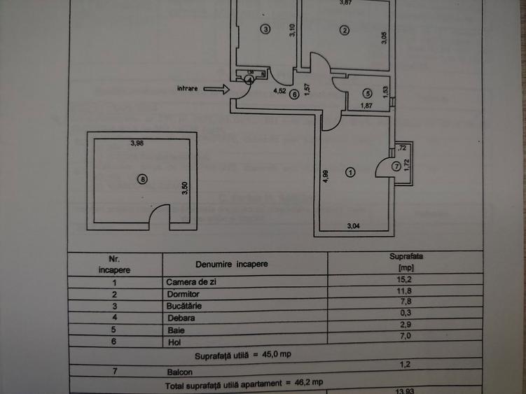 Apartament cu 2 camere decomandat în Nicolae Bălcescu