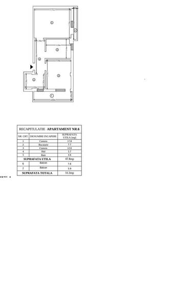 Apartament cu 2 camere decomandat în Bucium