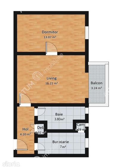 Apartament 2 camere si balcon in zona Dioda din Sibiu - 12