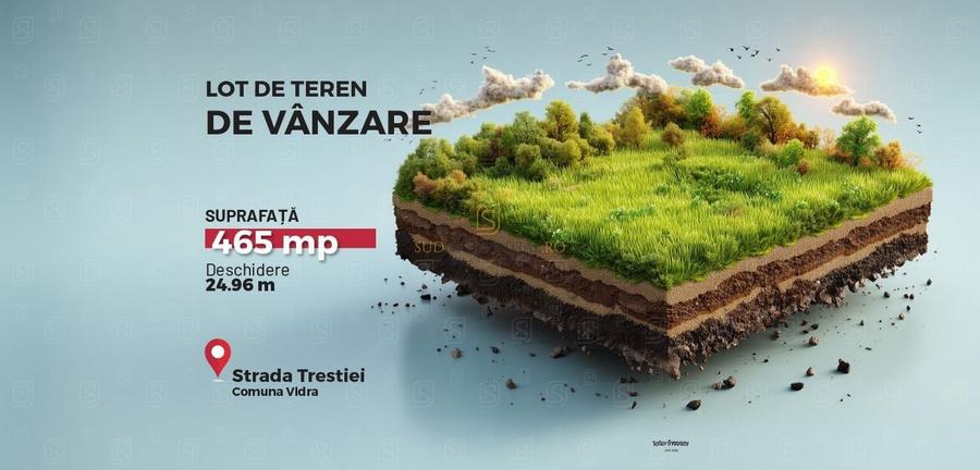 Lot de teren intravilan, 465mp, Str.Trestiei, Mamina, Comuna Vidra, IF - 2