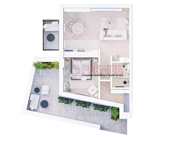 Serban Voda - Carol - Tineretului - 2 camere cu terasa - 9