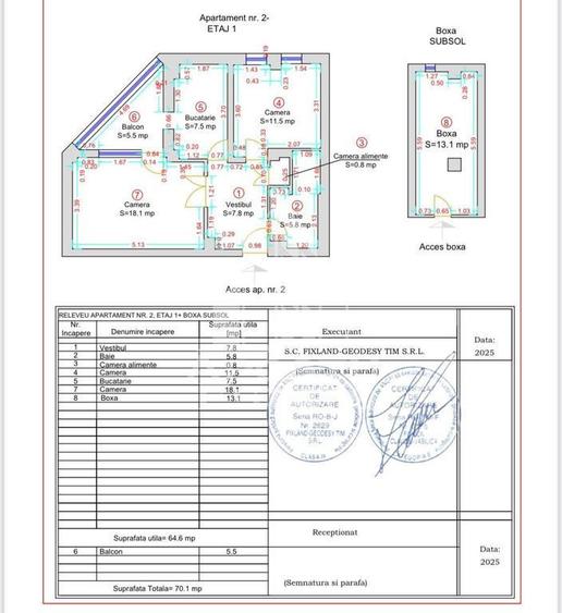 Apartament 2 camere, etaj 1,centrala proprie, zona Saguna - 2