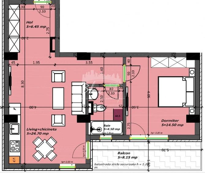 Apartament cu 2 camere in Statiunea Mamaia – pret 101.000 Euro+TVA - 3