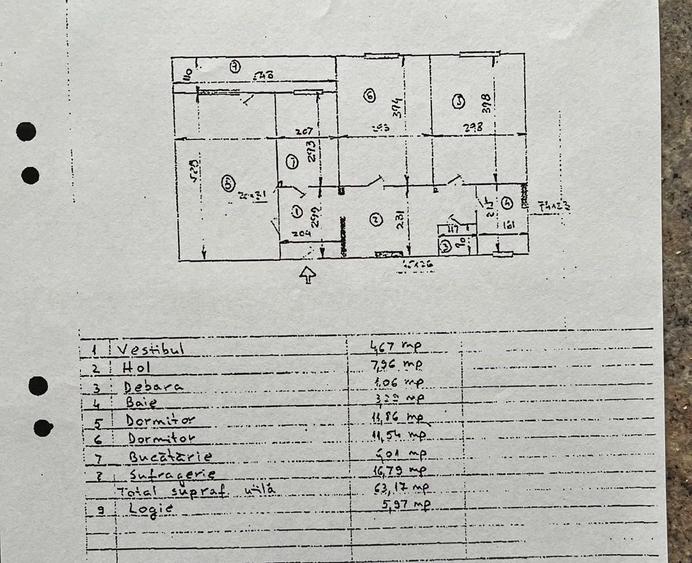 Apartament 3 camere de vanzare Pajura - 9