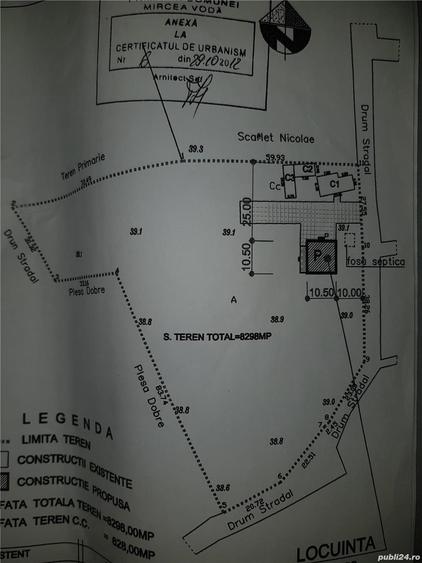 Casă cu 3 camere cu Teren 8212 Mp în Mircea Vodă