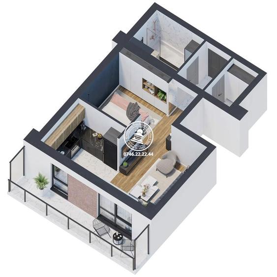 Apartament Nou 1 camere de vanzare Galata, - 2