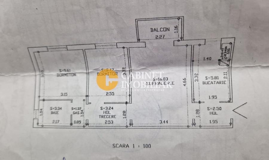 3 Camere Semidecomndat- Mobilat si Utilat- zona Zimbru - 12