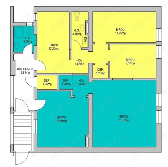 Spatiu de inchiriat direct de la proprietar, 103mp utili, in zona Spitalului Municipal Arad - 1