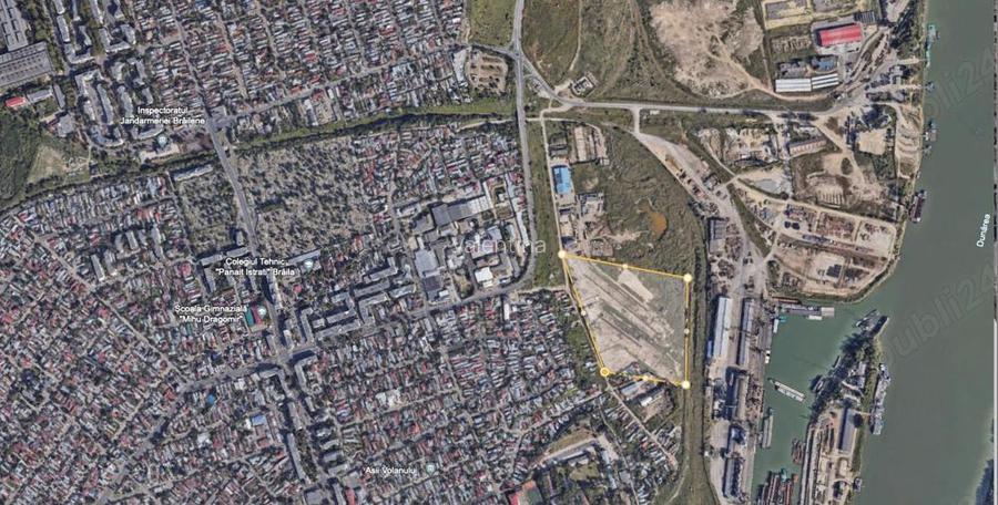 Inchiriez teren zona rezidentiala comerciala BRAILA, 63.000 mp, intravilan, vedere la Dunare. Inchiriez teren zona rezidentiala comerciala BRAILA, 63.000 mp, intravilan, vedere la Dunare.