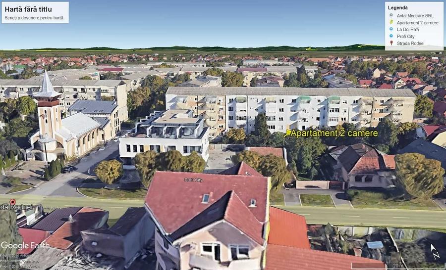 Apartament cu 2 camere semidecomandat în Exterior Vest