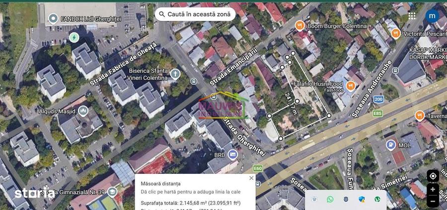 Teren 2.124 mp, Sos. Colentina,Ideal servicii Drive-Thru, etc - 2